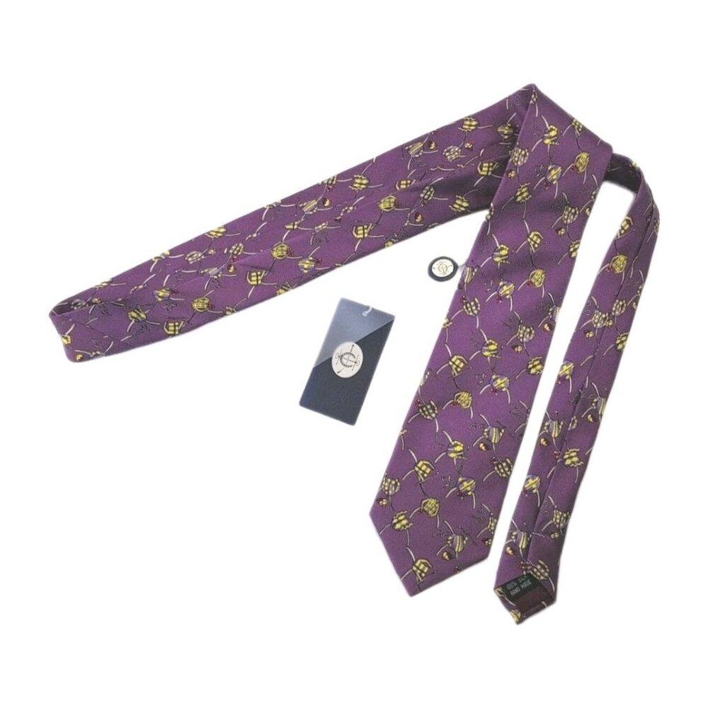 Equistrian Horse Racing‎ Derby HONG KONG JOCKEY CLUB Purple Silk Tie - New